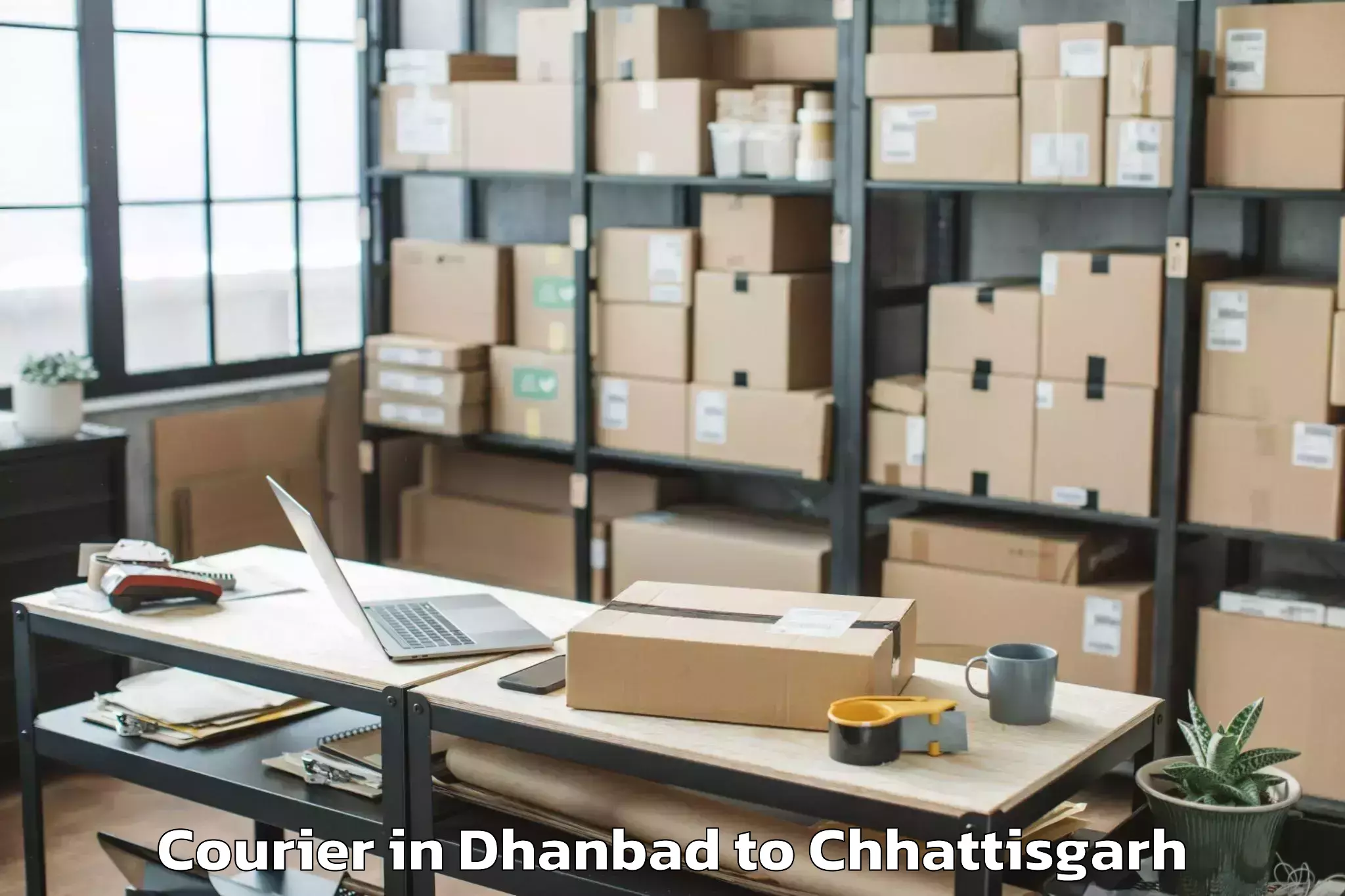 Reliable Dhanbad to Marwahi Courier